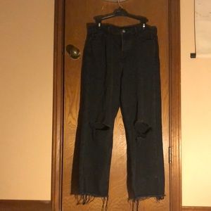 Black Knee Ripped Jeans